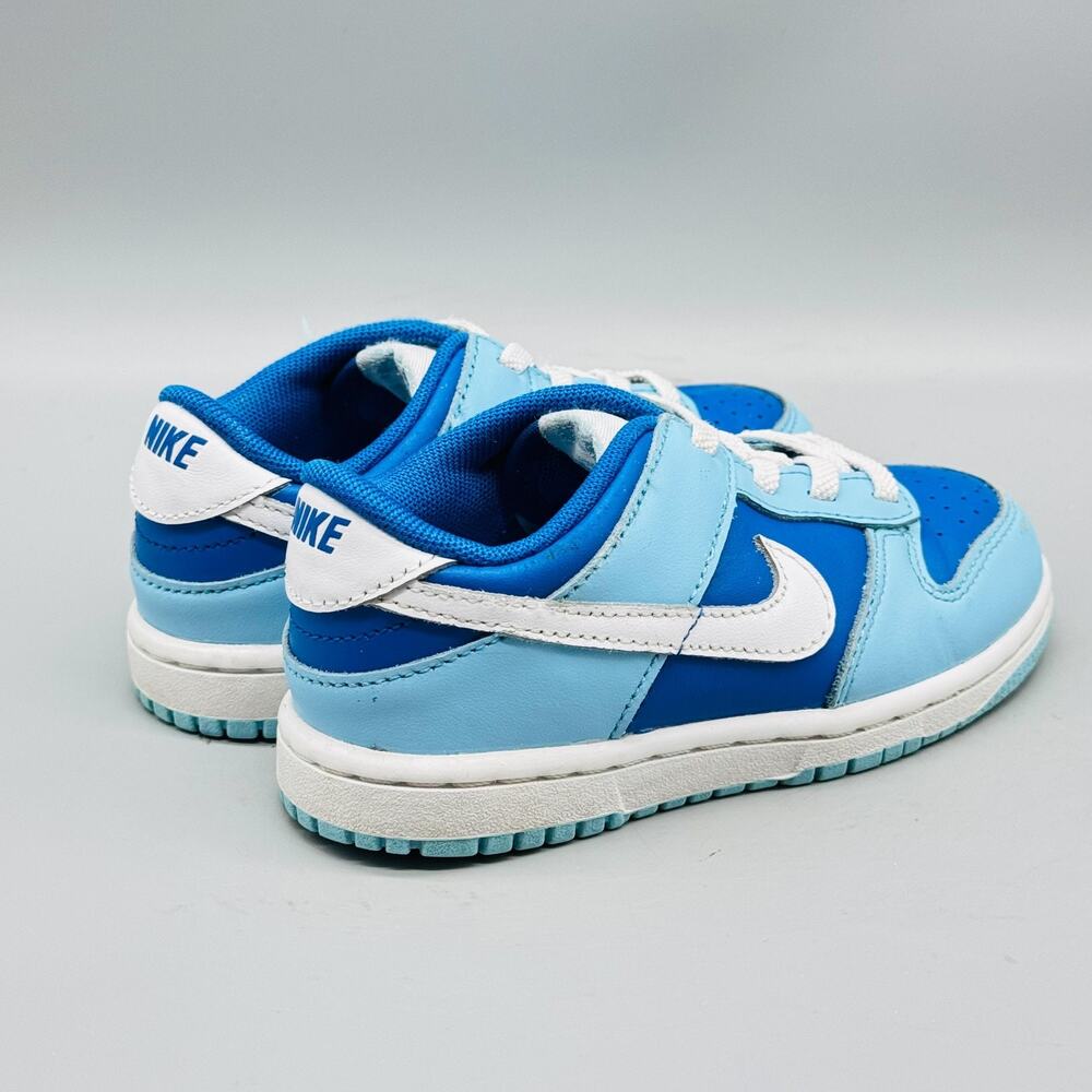 Nike Shoes Kids Toddler 9 c Blue White Dunk Low Top Athletic Sneaker Trainers - Picture 9 of 10